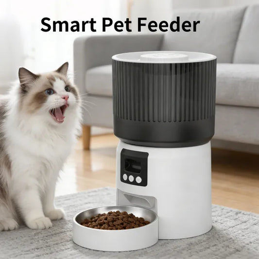 FurBuddy automatic pet feeder with timed feeding