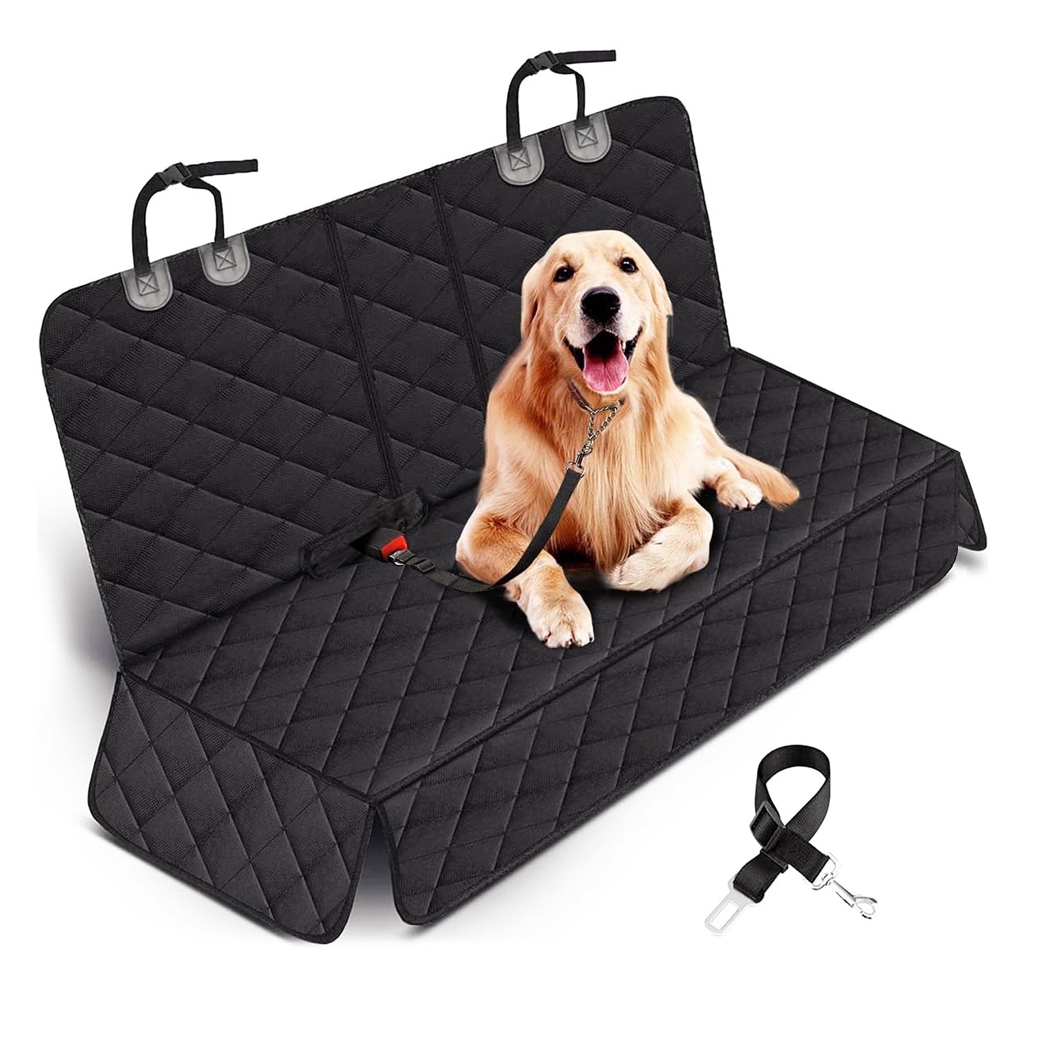 FurBuddy Dog Car Seat Cover full product view in black