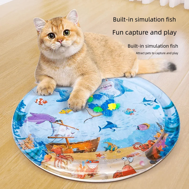 Shark pirate ship design pet splash play mat
