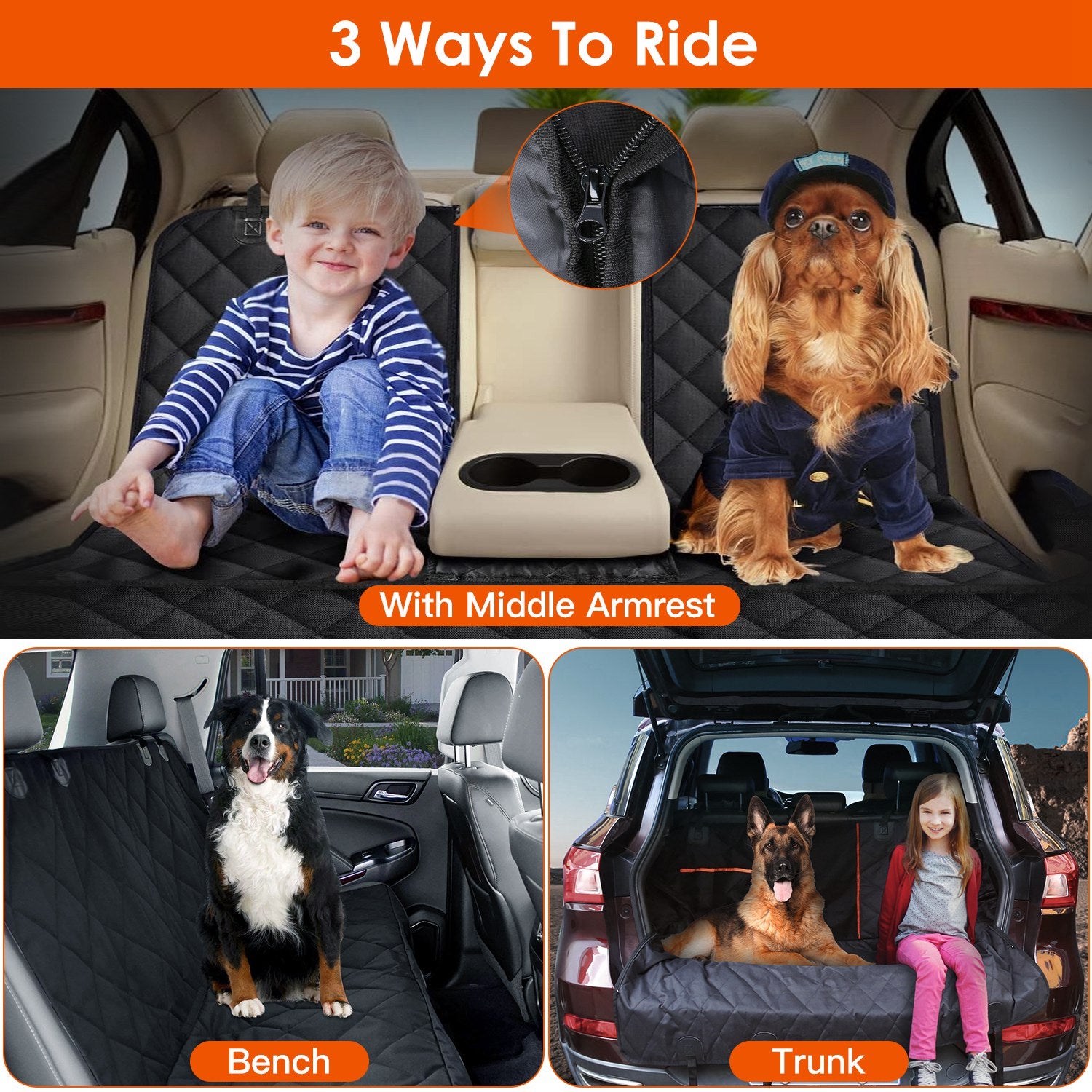 Waterproof scratchproof Oxford fabric dog car hammock by FurBuddy